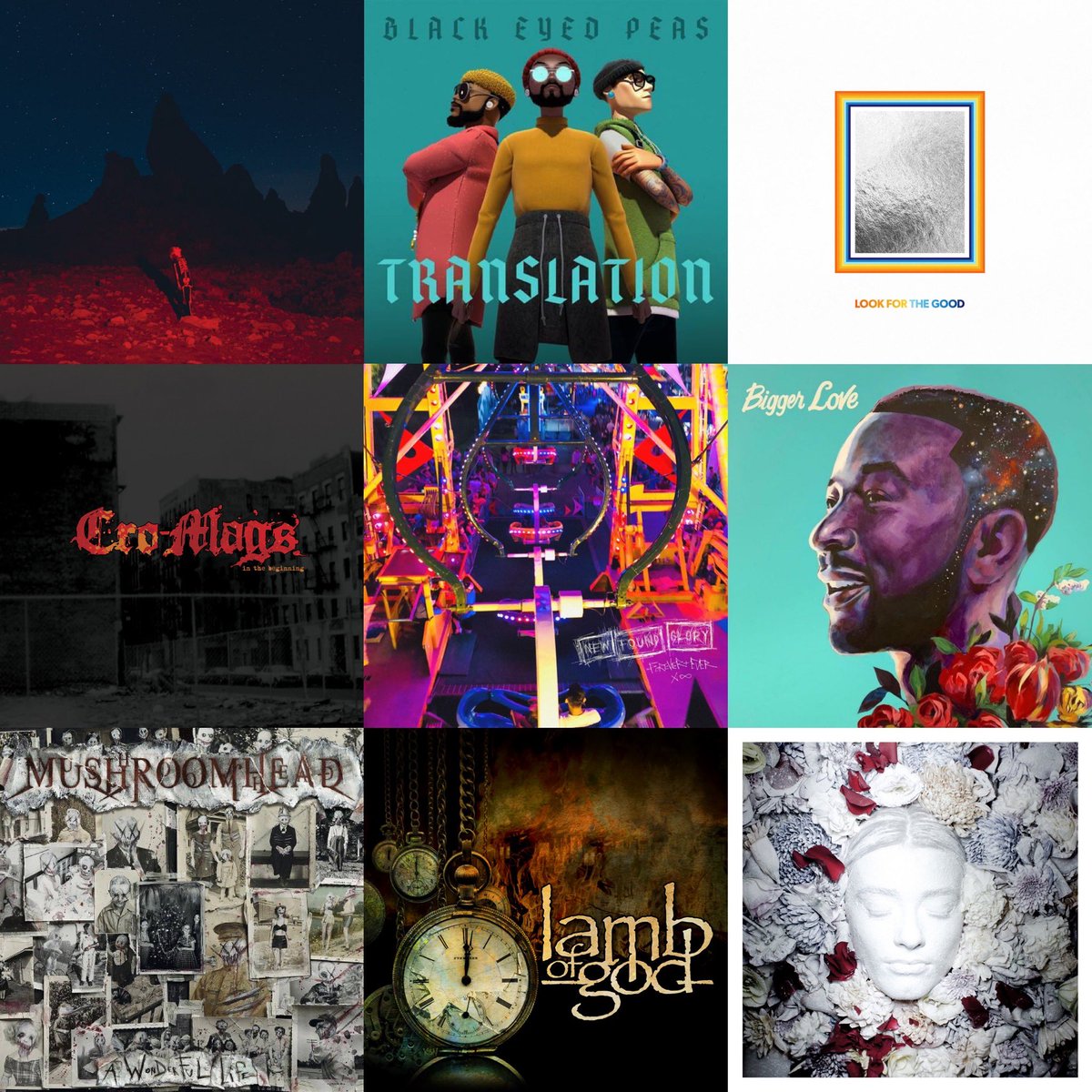 Happy Friday! This weeks new releases has something for everyone! #PhoebeBridgers #CroMags #Mushroomhead #BlackEyedPeas #NewFoundGlory #LambofGod #JasonMraz #JohnLegend #MakeThemSuffer