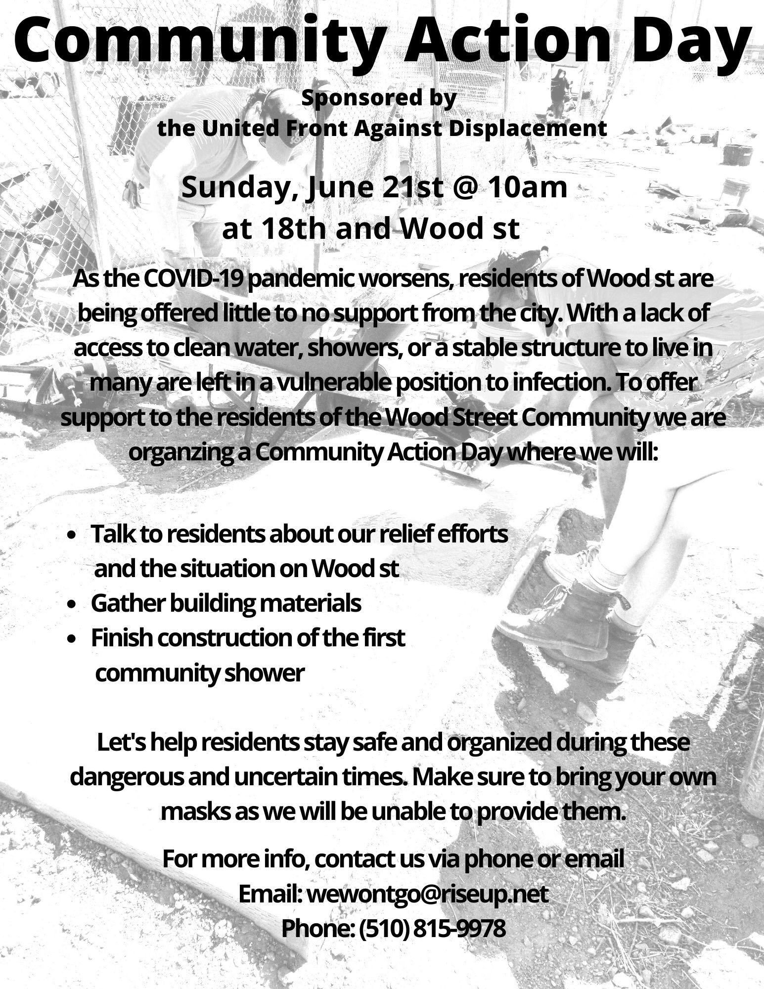 Oakland's Wood St. Homeless - Community Action Day