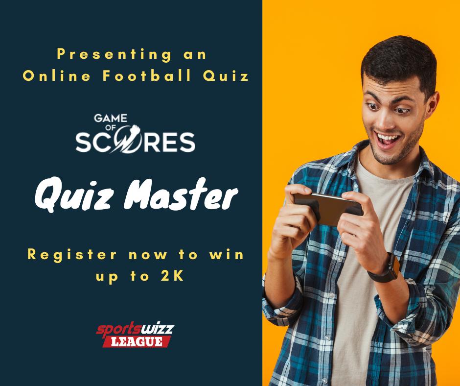 SportsQwizz's tweet photo. The Big Reveal!
Presenting - Game of Scores 'Quiz Master'
Register today, participate in the Quiz &amp; Stand a chance to win upto 2k!!!
Date: 25th June Time: 8 PM - 9 PM IST
Click on this link to Register: https://t.co/Uk0gZ3O5XX
#QuizTime #SoccerLover #Quiz https://t.co/t8eOeNANeZ