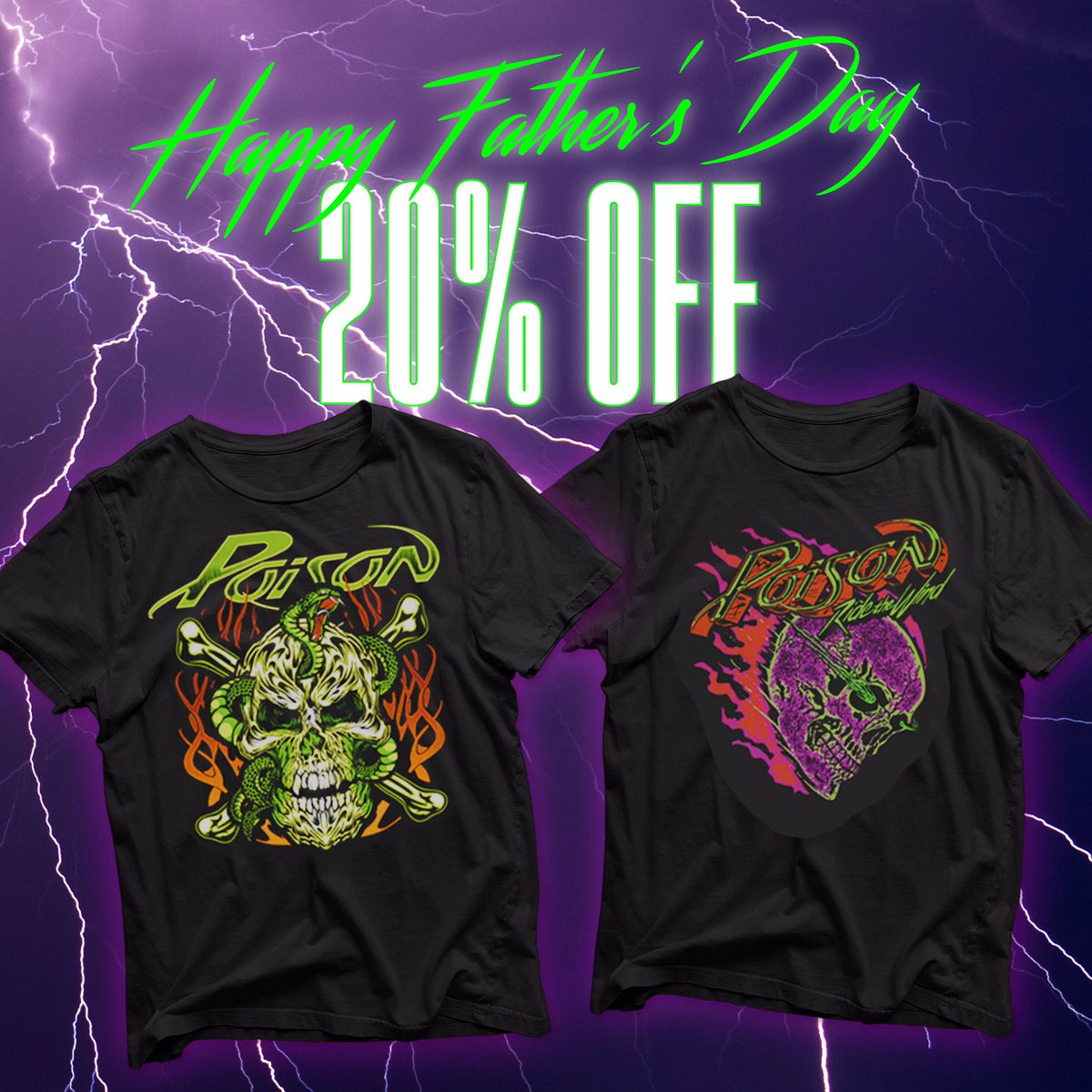 Poison (@Poison) on Twitter photo 19/06/2020 16:14:38 Nothing but good times this Father’s Day⚡️🤘 Sale starts today till 6/21. Shop Here now:bit.ly/2UXBQJR Nothing but good times this Father’s Day⚡️🤘 Sale starts today till 6/21. Shop Here now:bit.ly/2UXBQJR