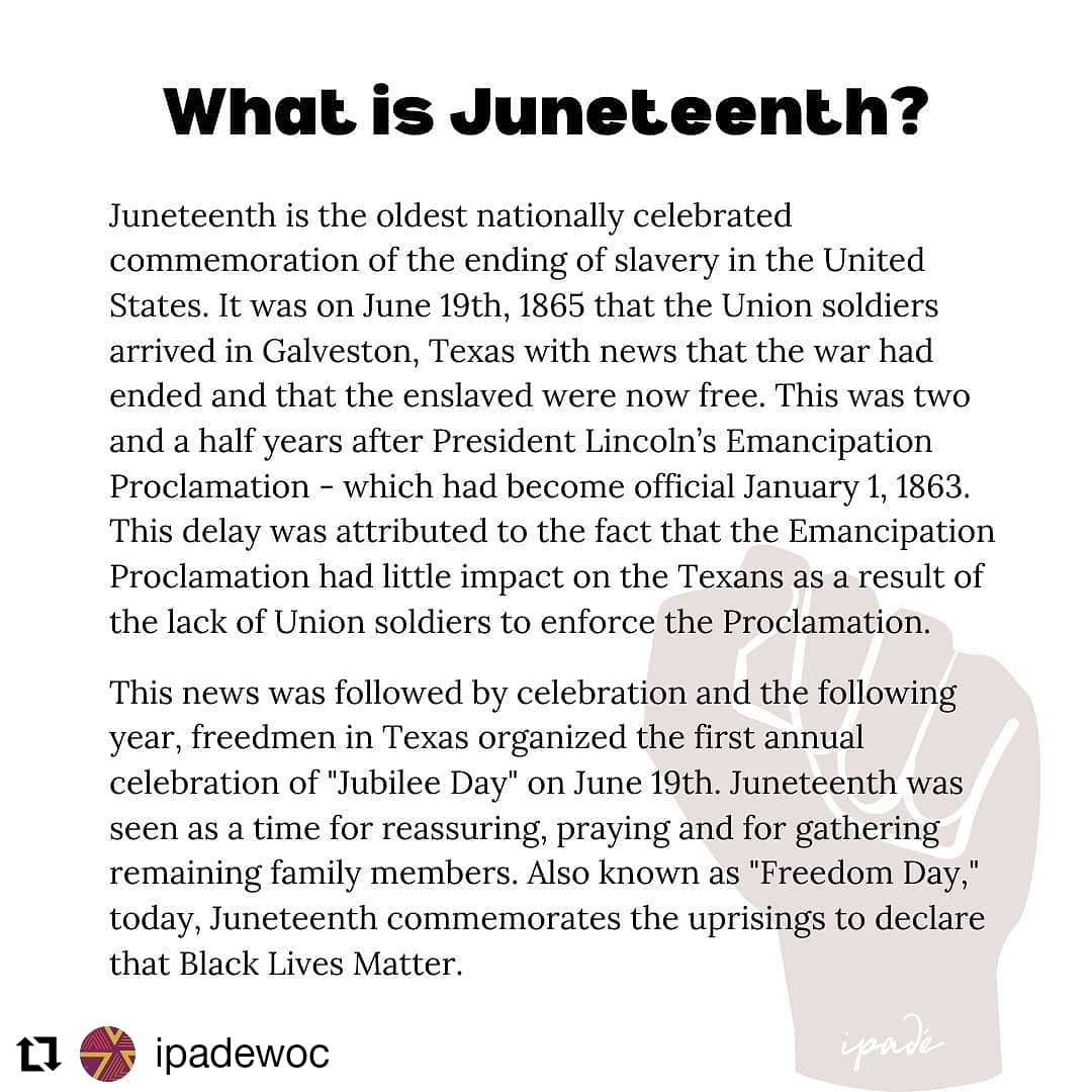 Happy #JUNETEENTH2020

#BlackMamasMatter 
• • • • • •
Happy #Juneteenth! #FreedomDay #JubileeDay #BlackLivesMatter

#Repost @IpadeWOC