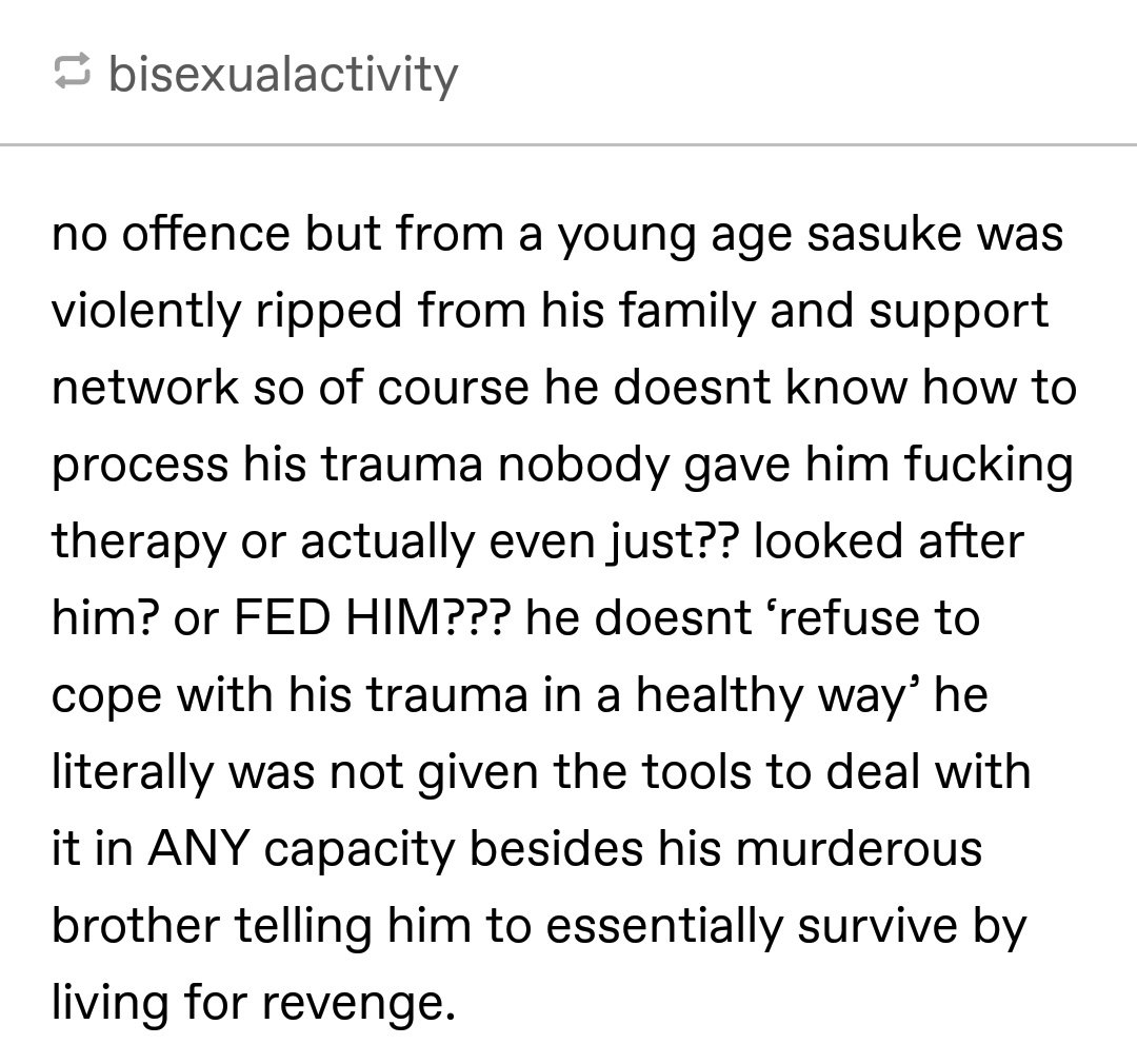 18. in case you weren't sad about sasuke today :)