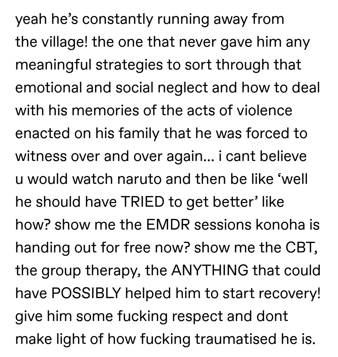 18. in case you weren't sad about sasuke today :)