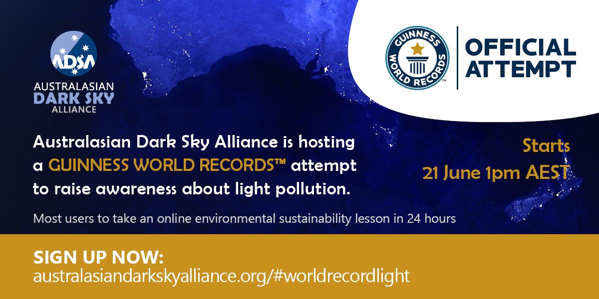 darkskyalliance's tweet photo. Official Guinness World Record Breaking attempt  @GWR 
This Sunday 21 JUNE. Your #lightpollution data counts! #WorldRecordLight and @GlobeatNight will put your local #lightpollution on the map.
Win prizes #Savethestars  Do something cool. Sign up here https://t.co/1rnx3JfHtz https://t.co/KQFTRJOTwZ