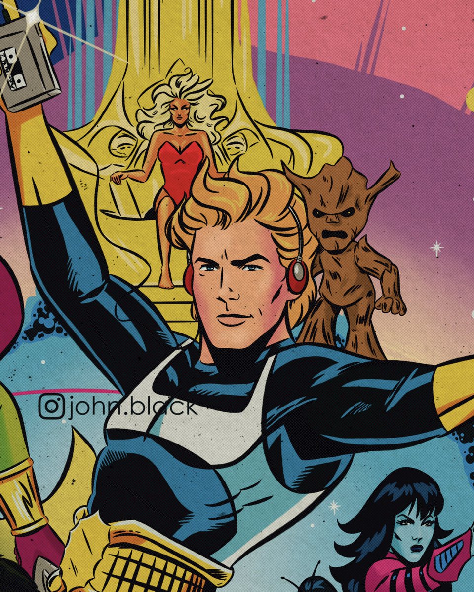 johnmikeblack's tweet photo. Gonna try to be better about sharing my art on twitter too. No promises! #GuardiansOfTheGalaxy #Retro #remake https://t.co/uz1Ro9RdMQ