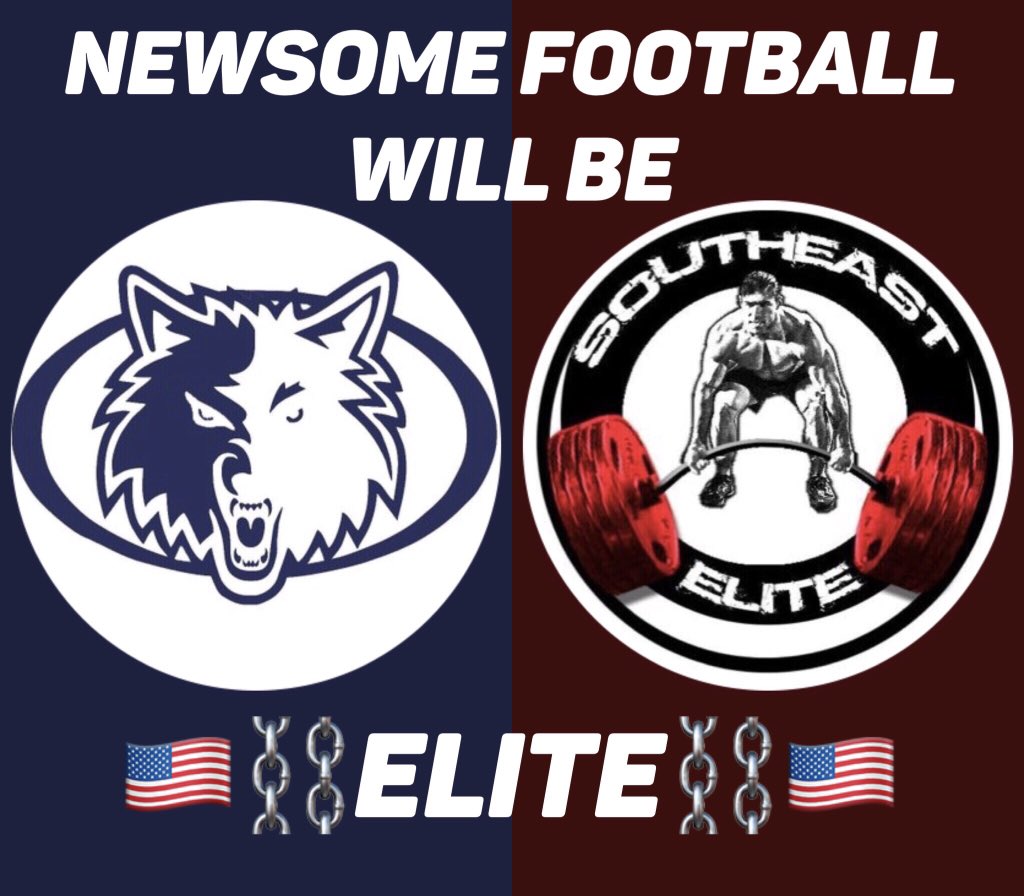 I am proud to announce the <a href="/NewsomeWolvesFB/">NewsomeWolvesFootball</a> program has chosen Southeast ELITE for their strength program this summer!

I can’t guarantee you will win more games..but what I can guarantee is..
I won’t rest until every single athlete is
⛓ELITE⛓ LET’s GO!!! 🇺🇸 #smallgymbigresults