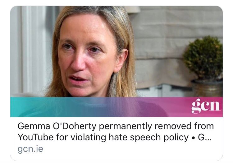 Hello . @TwitterDublin Can I have a moment of your time? It’s my personal opinion that Gemma O’Doherty . @gemmaod1 is in breach of Twitter rules & in breach of Irish incitement laws. Here’s my opinion how: