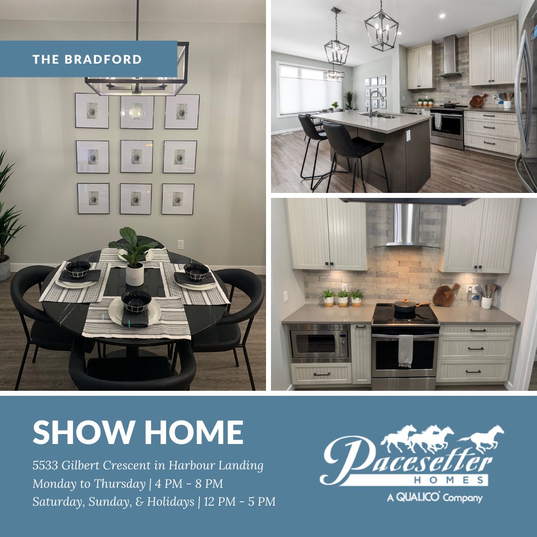PacesetterSask's tweet image. Show Home Now Open at 5533 Gilbert Crescent!
#pacesetterhomesregina #buildyourfreedom #showhomes #reginahomebuilder #thebradford #harbourlanding