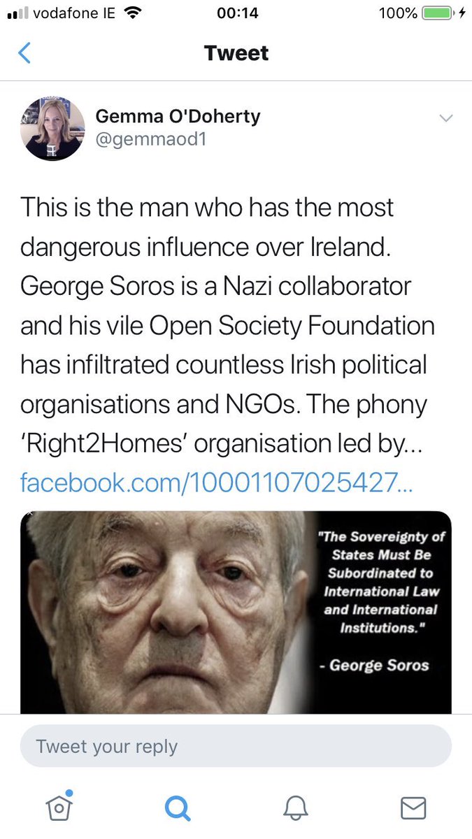 Another common trope for Anti-Semitism, amongst the Far Right, is attacking George Soros who was a child during WWII. These tweets are IMHO anti-Semitic. It is also a sustained campaign of personal abuse. That’s against T&C?