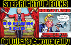 Browntigerdog's tweet photo. #ContaminatorInChief #IrresponsablePotus #TrumpRallyTulsa #WorstPresidentEver https://t.co/FctwEXHyPb