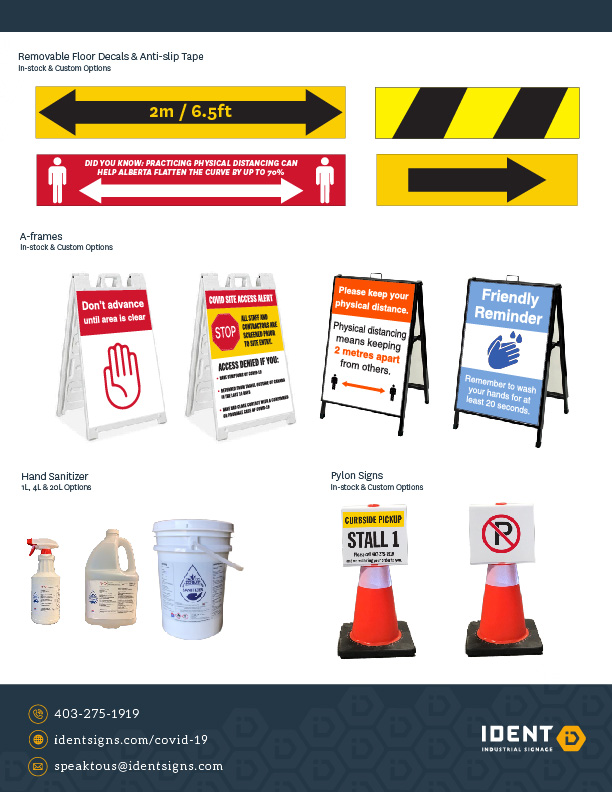 IDentSigns's tweet photo. To help ease the transition of businesses reopening with added COVID-19 protocols, we've compiled a list of common COVID-19 products and layouts. 
👉 View Products Here: https://t.co/h76LWFssJc
#covidsafety #faceshields #facemask #handsanitizer https://t.co/2XusqDlr6A