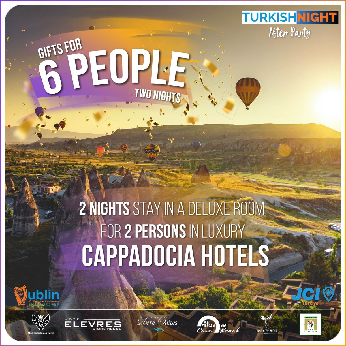 JCI_Turkiye's tweet photo. We have amazing awards for you.
And the biggest award is accommodation in Cappadocia!
Don't miss that chance, let's meet up at 22:15 pm in the Zoom Club ;)
#StrongerTogether
#jciturkey https://t.co/xoG2EL55bm