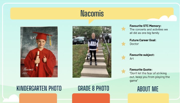 STC_Walkerton's tweet photo. Last but not least, our final 3 STC Grade 8 Graduates! We hope you enjoy learning more about each of them from the slide they each prepared about themselves! Congratulations Graduates! #STCShines #Graduation2020 @BGCDSB https://t.co/XpyJy9xBTH