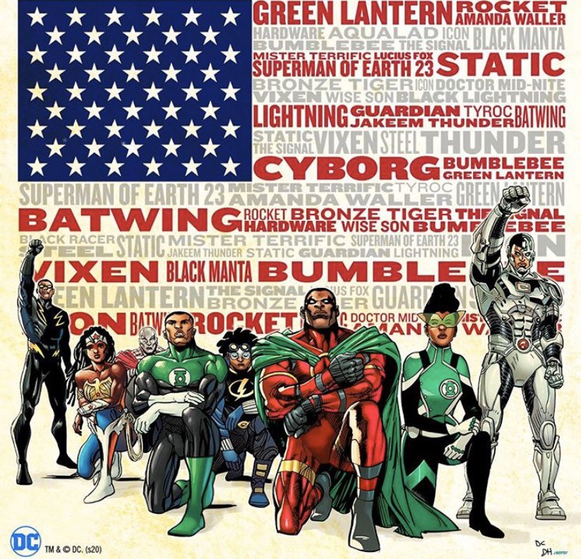 denyscowanart's tweet image. Happy Juneteenth! ✊🏾 Did this piece for @DCComics in honor of today. Don Hudson on inks @SotoColor on colors. 
#blacksuperheroes #milestone #dccomics #juneteenth #blacklivesmatter