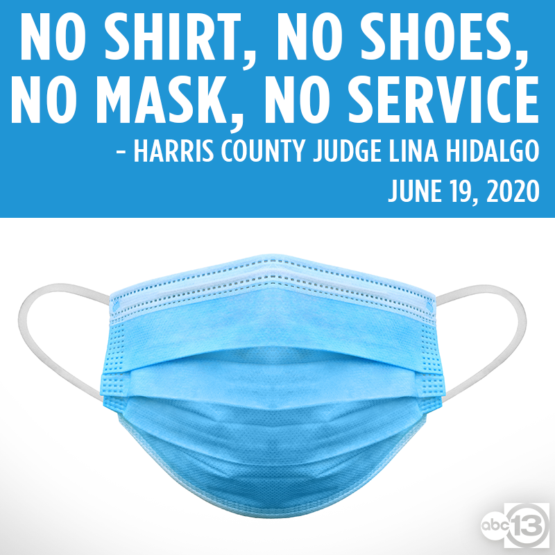 abc13houston's tweet photo. BREAKING ‼️‼️ All businesses in Houston and Harris County must require its customers to wear a face mask, according to Harris County Judge Lina Hidalgo. Here's what you need to know ➡️ https://t.co/yueQxtmyKv https://t.co/hSjUrH3PaC