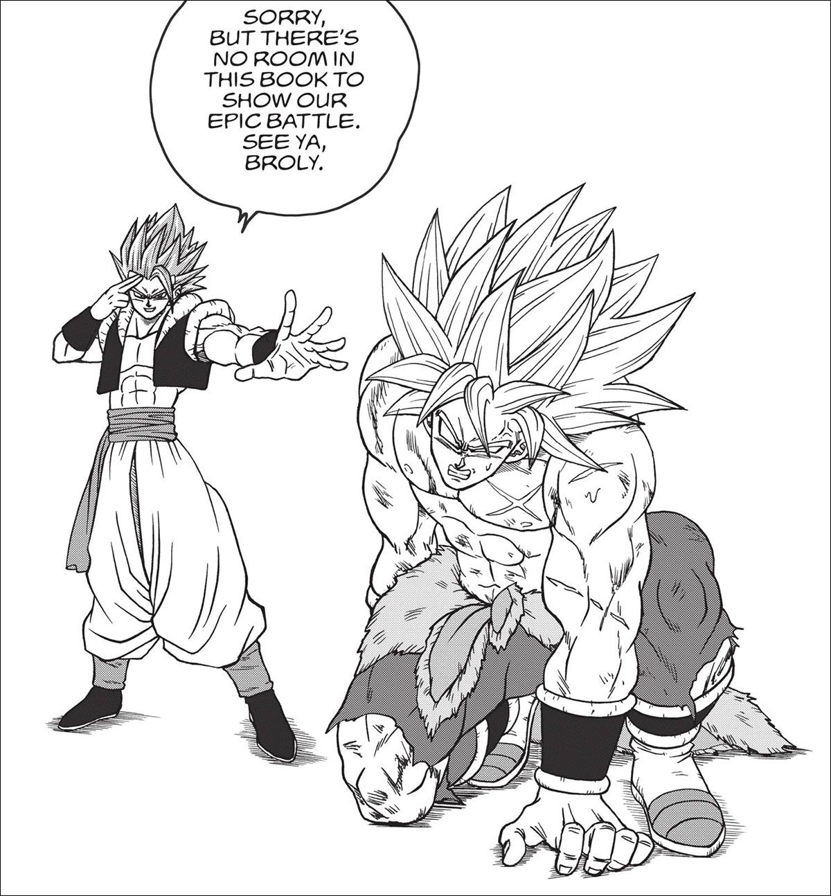 Goku manga panel drawing