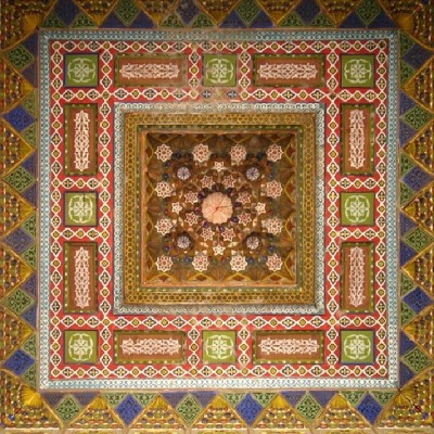 Ceiling detail of a madrassa.  #Bukhara  #Khorasan