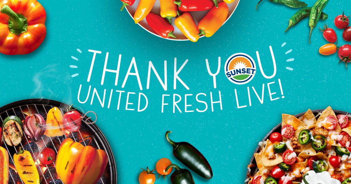 And that's a wrap! Thank you <a href="/UnitedFresh/">United Fresh</a> for an amazing virtual show. If you missed out on the excitement this week, you can still visit our virtual booth at #UnitedFreshLIVE or visit sunsetgrown.com for more info on our company and products