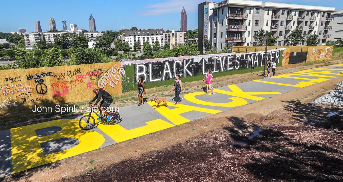 #BlackLivesMatter mural appears on the Atlanta BeltLine overnight: 2wsb.tv/2V2n3O9