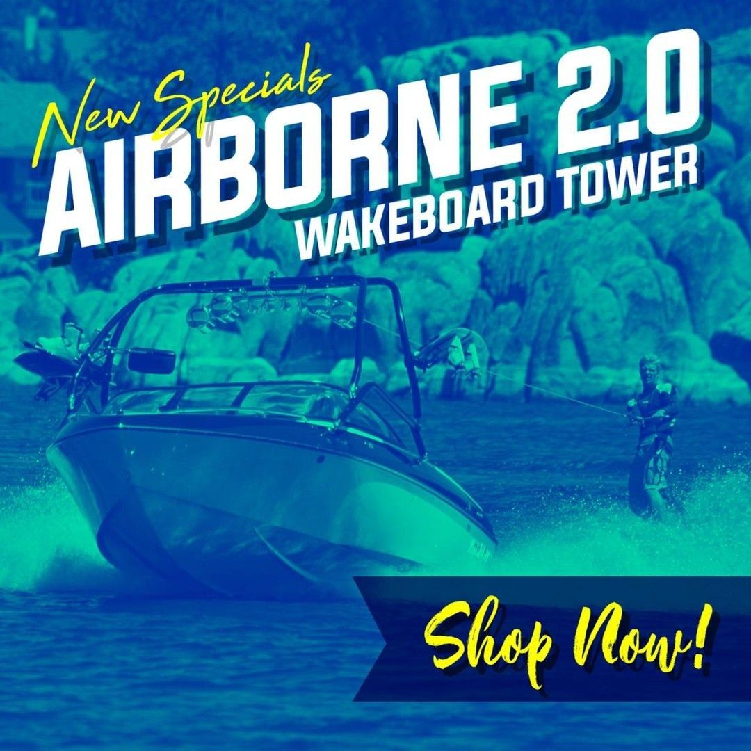 AWakeboarding's tweet photo. Special on Airborne 2.0 Wakeboard Towers! 
Get Hundreds in Bonus Savings on Polished or Powder Coated Black Finishes.
#aerialwakeboarding #wakeboard #wakesurf #wakeboardtower #boattrader
https://t.co/wsxIyhigmt https://t.co/BpDcOiOYeX