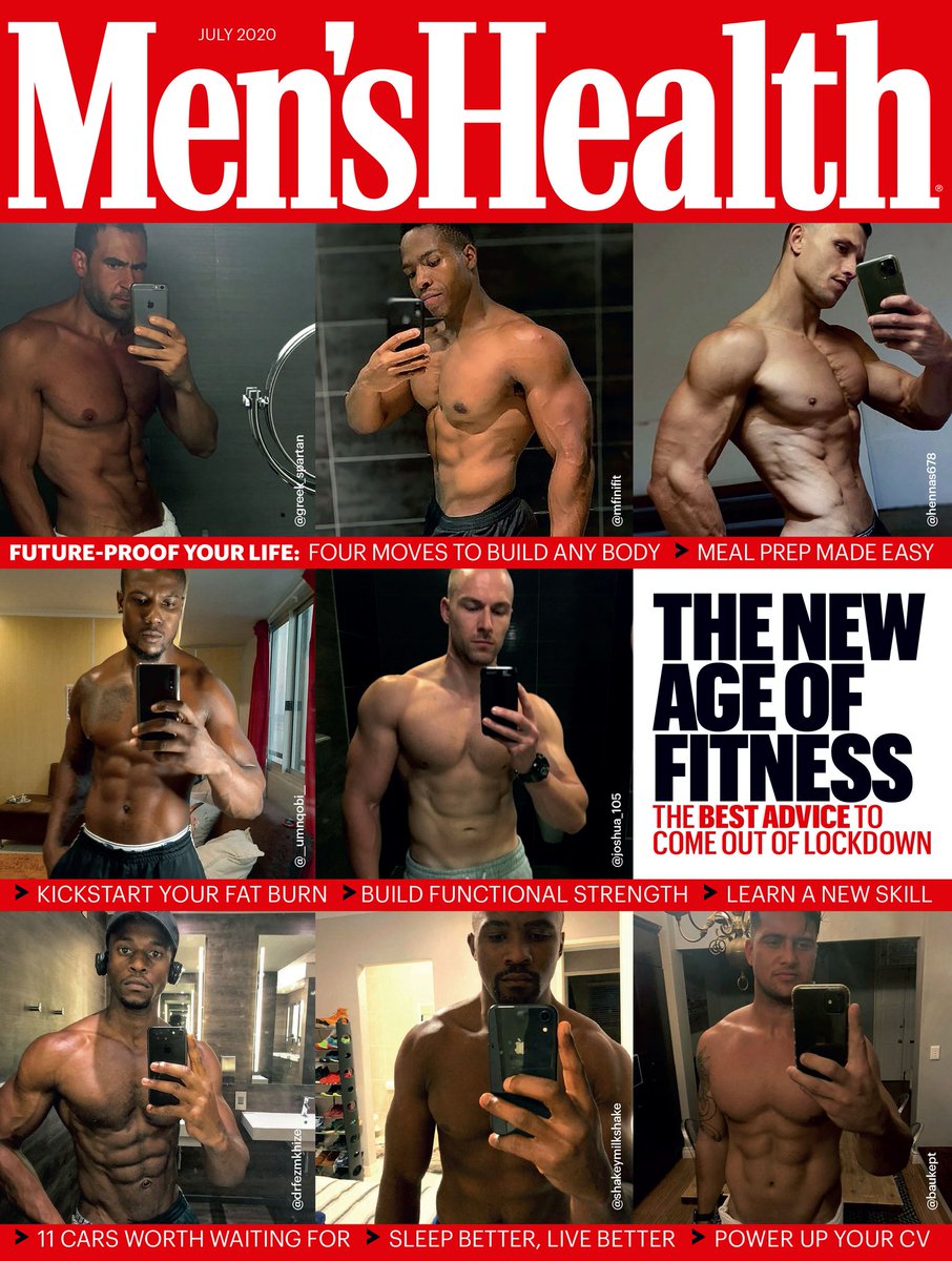 MensHealthZA's tweet photo. Introducing our July issue🤳

#onstandsnow #menshealthza #lockdown #lockdownadvice 
#newageoffitness https://t.co/G0zy0Tbdd6