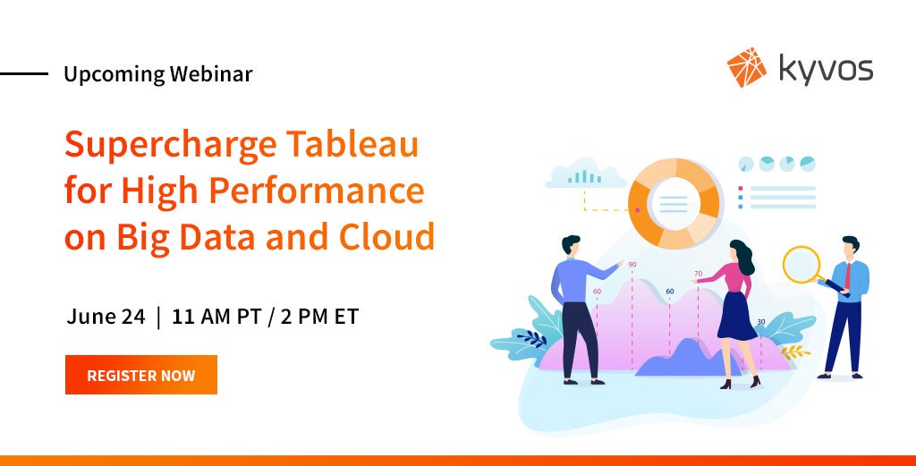 KyvosInsights's tweet photo. Tableau users can now achieve instant insights on previously unthinkable amounts of data. Wondering how? Register for our upcoming webinar.
https://t.co/oB7tKxGw9R
#Tableau #BusinessIntelligence #DataDrivenBusiness #InstantInsights #Kyvos #SuperOLAP #Cloud #BigData https://t.co/dEJMMcMJRj