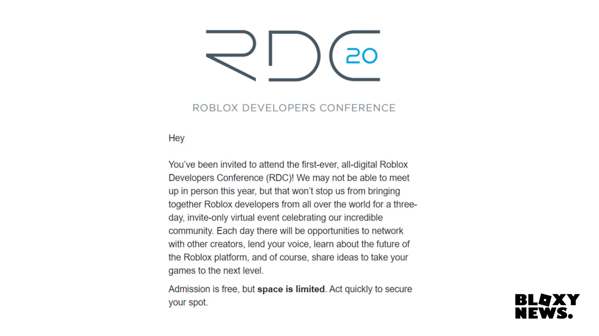 Bloxy News On Twitter Rdc2020 News If You Were A Robloxdev That Previously Got Invited To Rdc 2020 Check Your Emails You May Have Gotten A Virtual Rdc Invite Looks Like Rdc - got invited to rdc 2020 bloxy news on twitter beta if you are apart of the roblox beta program https t co gduf6t2mxq you now have access to enable 700 player servers for your game to enable it head Bloxy News On Twitter Rdc2020 News If You Were A Robloxdev That Previously Got Invited To Rdc 2020 Check Your Emails You May Have Gotten A Virtual Rdc Invite Looks Like Rdc - bloxy news on twitter beta if you are apart of the roblox beta program https t co gduf6t2mxq you now have access to enable 700 player servers for your game to enable it head