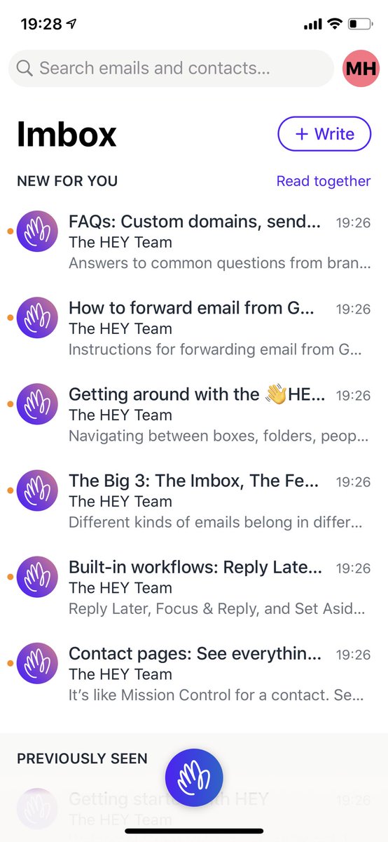 Once you sign up for HEY.com you’re greeted by lovely welcome spam from 🥁 #HEY. Nicely played <a href="/dhh/">DHH</a>.