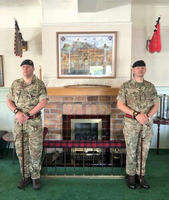 154ScottishRegt's tweet photo. Farewell to @154Rlc RSM Poole thank you for everything you have done throughout your tenure and good luck in your new role. Now welcoming WO1 Marquis who has taken over as RSM @154. Welcome to the family, looking forward to meeting in person once restrictions permit. #154family https://t.co/utjjUgFnkG