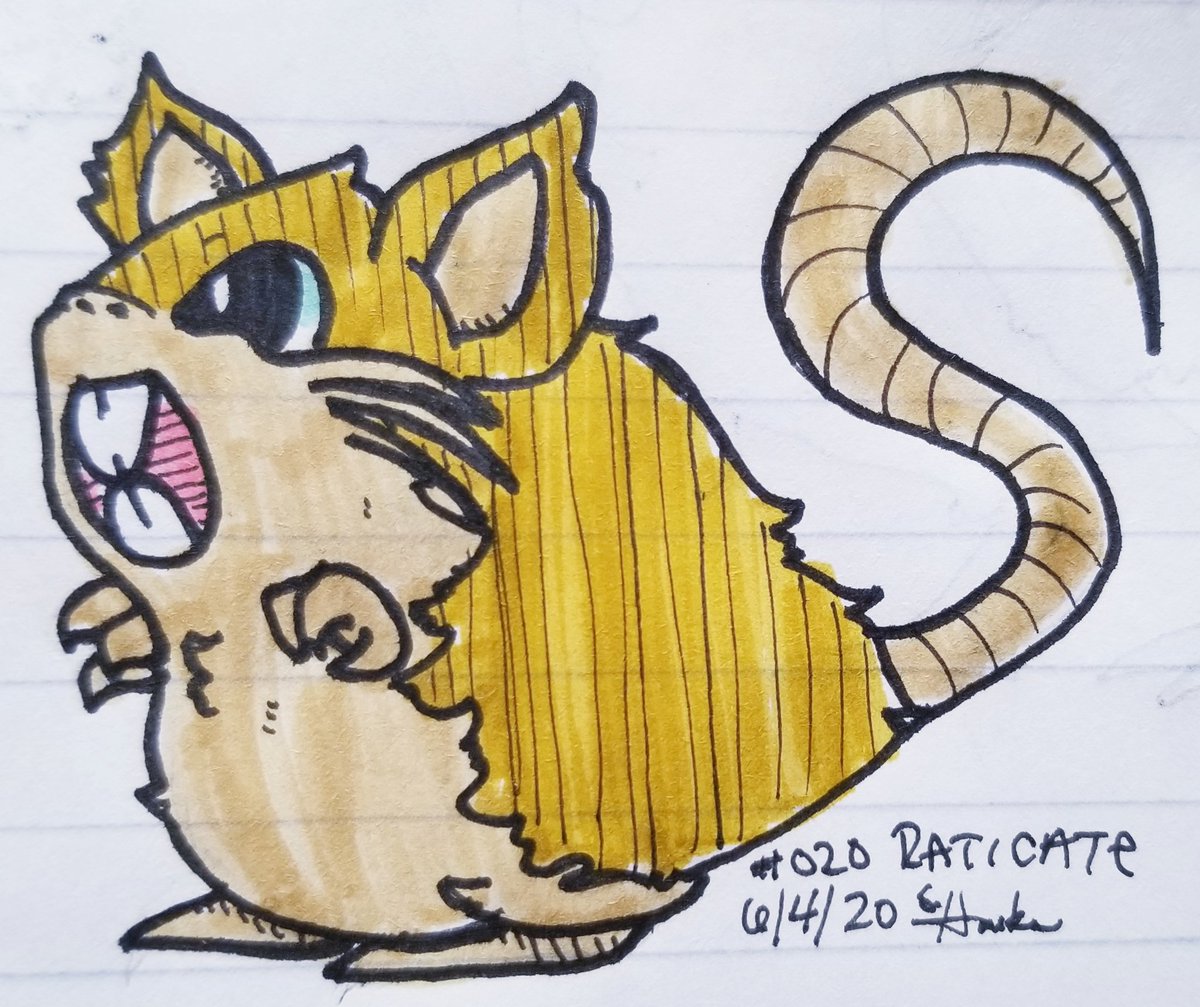 Reverrii_Pixy's tweet image. #DrawEveryPokemon
020 - #Raticate 
#pokemonart
#pokemon
#drawing