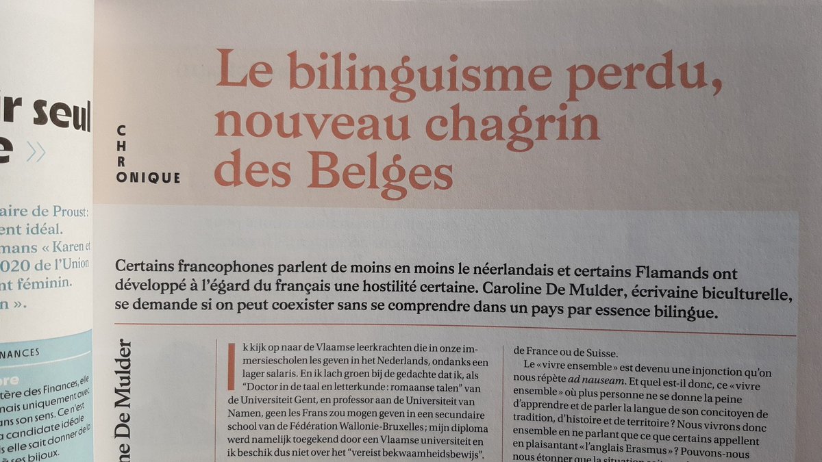 Chronique passionnante sur le bilinguisme par C. De Mulder (<a href="/UNamur/">UNamur</a>) dans le dernier <a href="/Wilfried_mag/">Wilfried mag</a> !

"On a souvent peur de ce qu'on ne comprend pas ; mais comment comprendre, si on ne veut pas connaître ?"