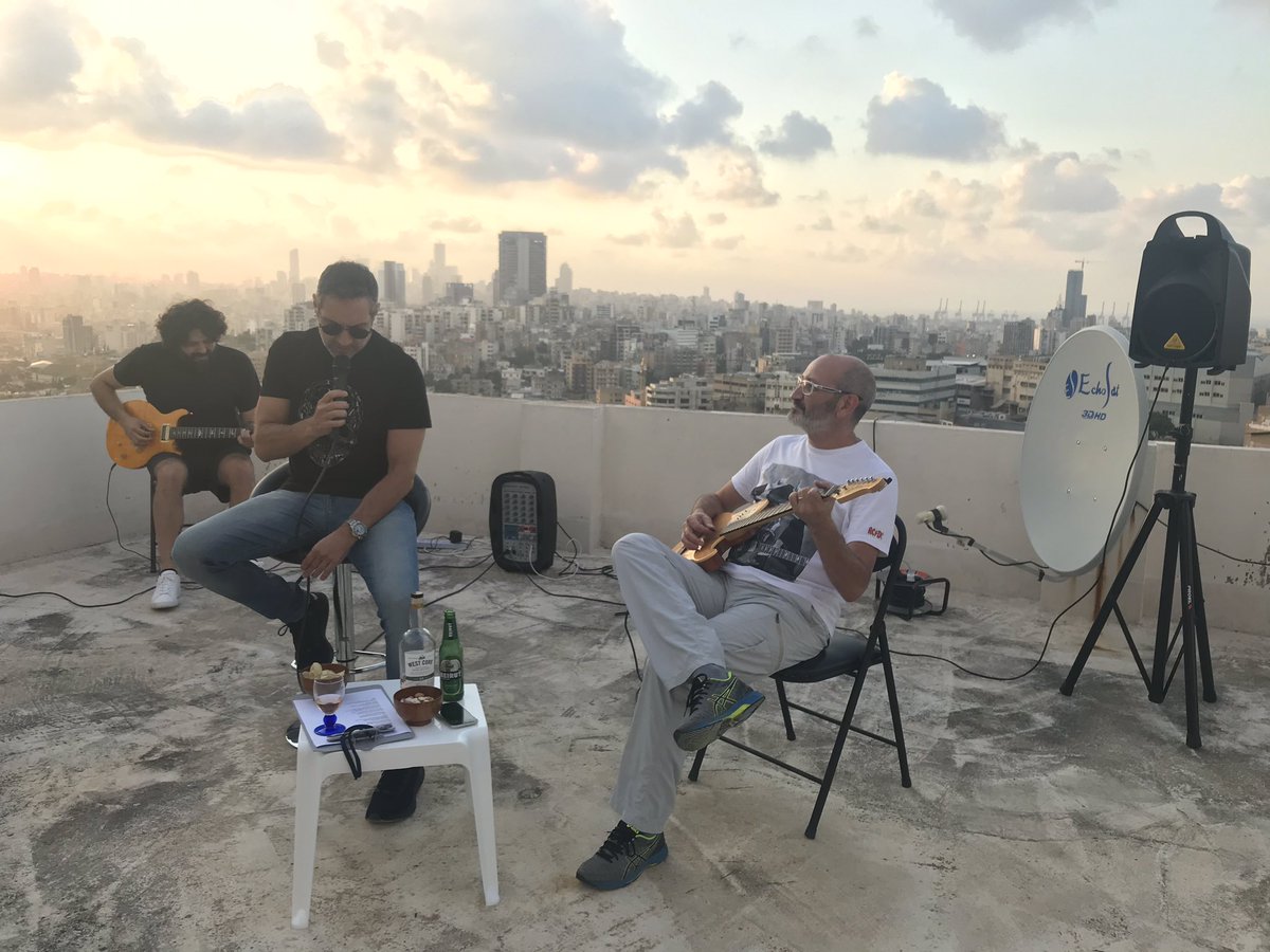 bassamturk's tweet photo. #RoofTopJam with @AbouJaoudehTony and @jadabihaidar1 
What a moment! 
Videos soon ;) https://t.co/UjENtREBep