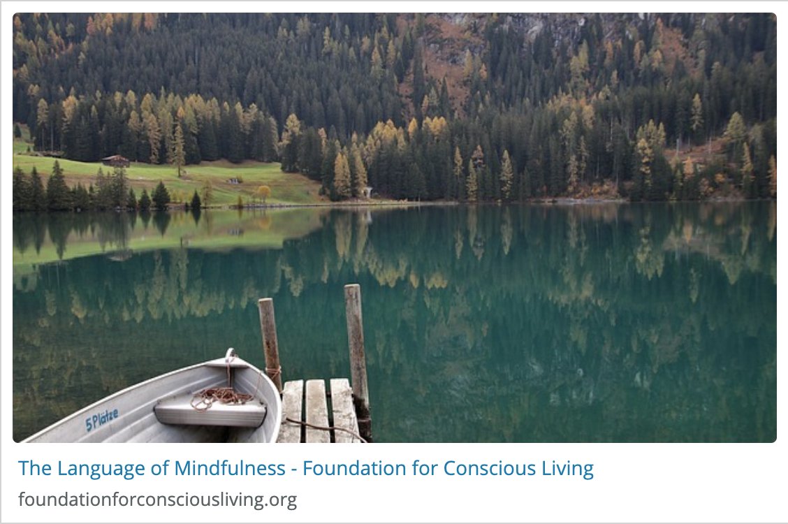 FCLConnect's tweet photo. The Language of Mindfulness. https://t.co/C8qAxgVHQ9 Read the full article at The Foundation for Conscious Living. #StoriesOfTransformation #Appreciation #Response_ability #Authenticity https://t.co/SSvRLlmlHt