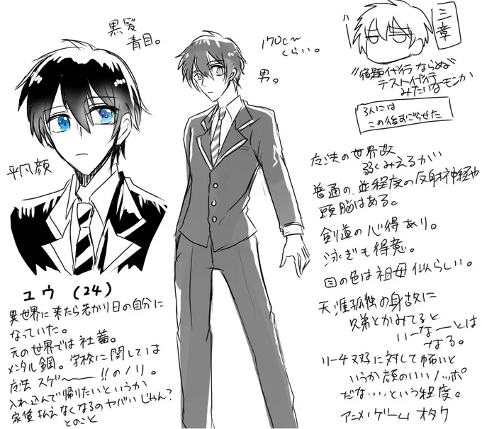 ※自宅の監督生の設定。
綺麗に描く気がないけどすっごい肝が据わってる系男監督生 