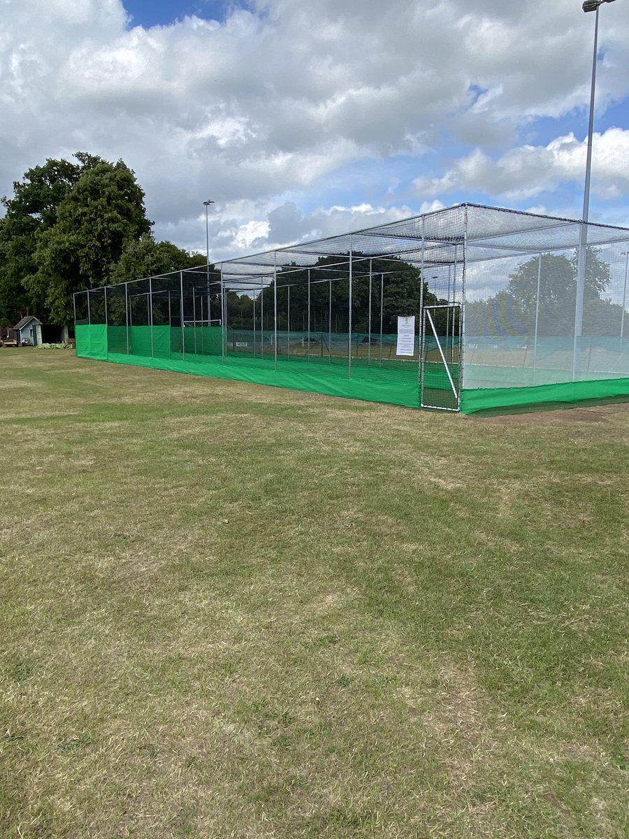 stmargscc's tweet photo. Training is back from tomorrow for all, not quite as we know it, but great to be underway & up & running again. We’ve also got a lovely new practice facility to use. Thanks to @DurantCricket for their hard work on the installation 💪 🏏 #upthebury https://t.co/abt1R2mxT0