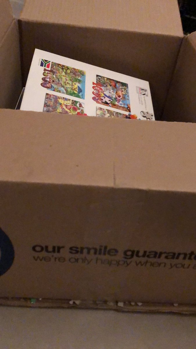 richardebailey's tweet photo. @TAKEALOT told us they would not take our return of a puzzle with missing pieces and then sent us this parcel. With a smile guarantee.    The delivery guy was fishing pieces out the back of his van 😬 https://t.co/9IV8pZfoi0