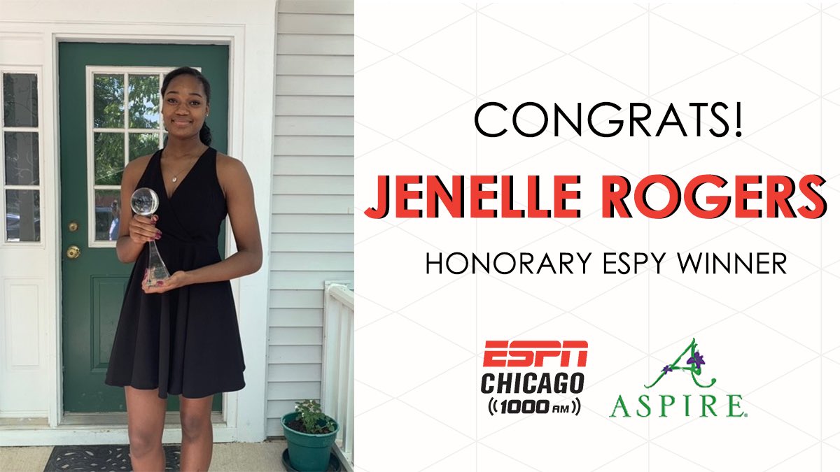 ESPN1000's tweet photo. We are proud to announce that our #HonoraryESPY winner is Jenelle Rogers of Oswego High! She is a two-sport athlete, school record holder, and was poised to be the school’s 2nd ever state champ in girls track and field. We wish you the best next year at Ball State, Jenelle! https://t.co/RtP4MGzCXh