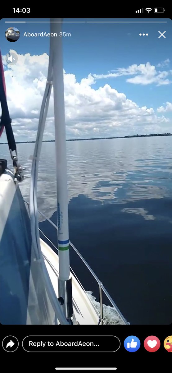 muddyburner's tweet photo. My mom is out living the life on her boat. #SelfIsolation https://t.co/NOlwEcnFIm