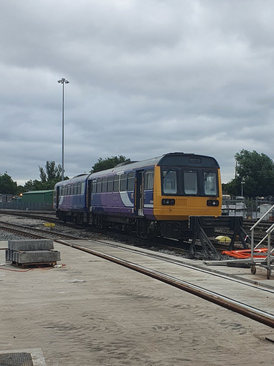 DepotHyde's tweet image. There back baby!!!! 
Class 142090 &amp;amp; 142004 are back at Newton Heath for a return to service in July. 
#pacers #Class142