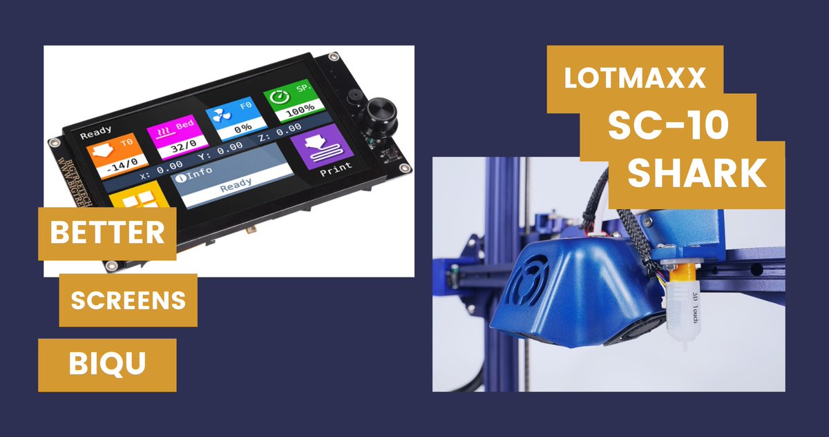 zachary3dprints's tweet photo. New video online #Z3DP news and updates online! @BIQU_Hope new screens and @lotmaxx SC-10 Shark on Kickstarter! BigTreeTech TFT43, TFT50, TFT70, and LOTMAXX CS-10 Shark on Kickstarter - Z3DP News and Updates https://t.co/bbTzVzHKGp https://t.co/BdeQwBG3fy