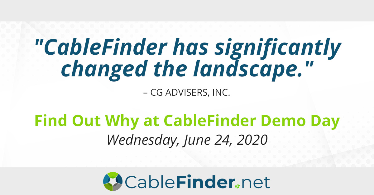 Innovativetelco's tweet photo. One reason: you get real-time cable serviceability results for #coax and #fiber. Sign up for a free demo and learn how #CableFinder will revolutionize your sales! https://t.co/o0PuZRWmHF https://t.co/BRozzpCLGN