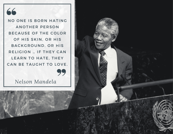 “No one is born hating another person because of the color of his skin, or his background, or his religion … if they can learn to hate, they can be taught to love.” ― Nelson Mandela

#FightRacism, every time and everywhere it happens❗️

#StopRacism #StandUpForHumanRIghts
