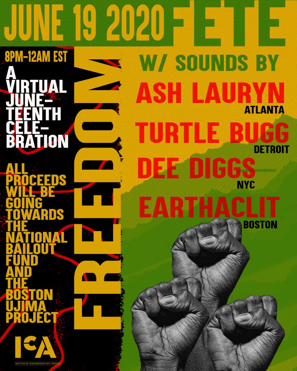 Tonight with @AshLauryn313, <a href="/deeediggity/">MIZZ DEE DIGGS</a> &amp; @earthaclitt 
Presented by <a href="/ICAinBOSTON/">ICA/Boston</a>