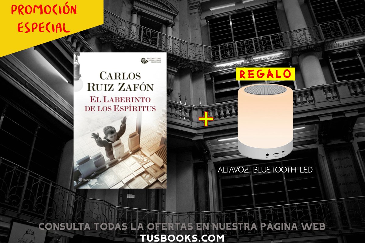 tusbooks's tweet photo. Consulta todas las ofertas en nuestra página web:
https://t.co/yFx6cjHFwx

#promociones #promocion #carlosruizzafon #ellaberintodelosespiritus https://t.co/AKSAMrRdRz
