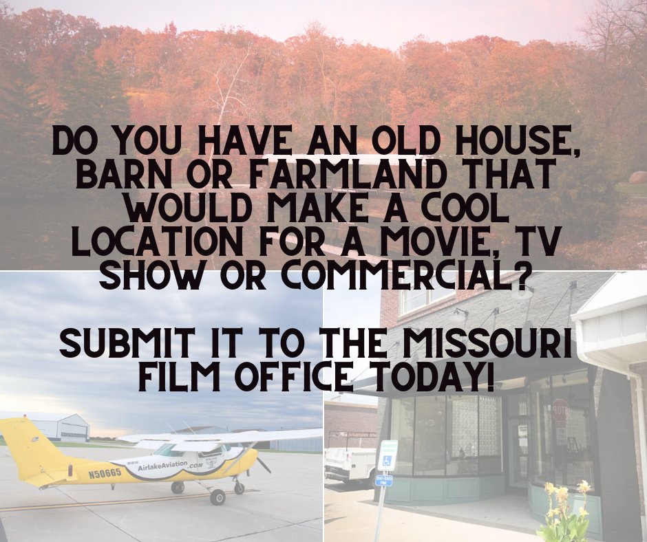 Production companies are looking to shoot in communities like Moberly with low COVID cases. Did you know that you can submit your location to the Missouri Film Office

Submission here: bit.ly/mofilmoffice

#showmemoberly | #wechoosemoberly
