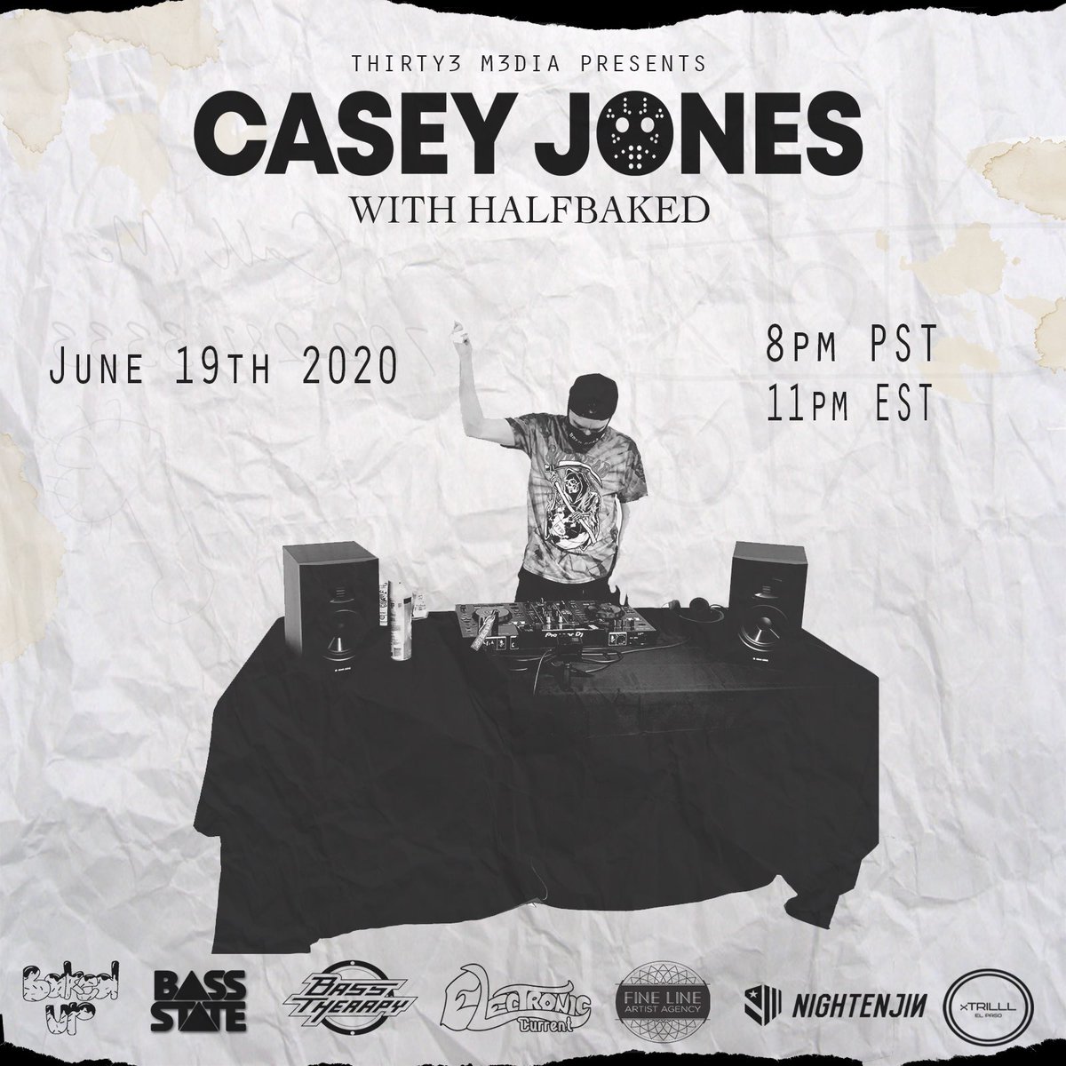 HALFBAKEDMUSIC's tweet photo. TONIGHT 8pm! Come get rowdy with @CaseyjonesVegas and Myself! https://t.co/nWrki5F8kd