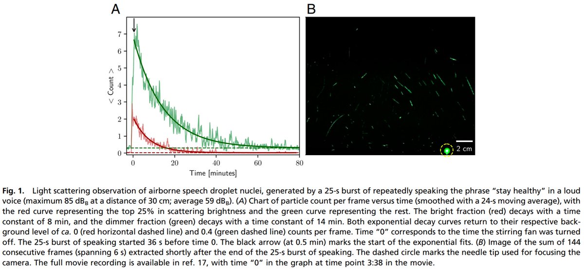 I'll post additional tweets to answer questions here. First question in the replies was: Is it enough to just avoid getting in front of people?No. Droplets hang around for 10 minutes or more, and can blow around into a cloud formation. https://www.pnas.org/content/117/22/11875