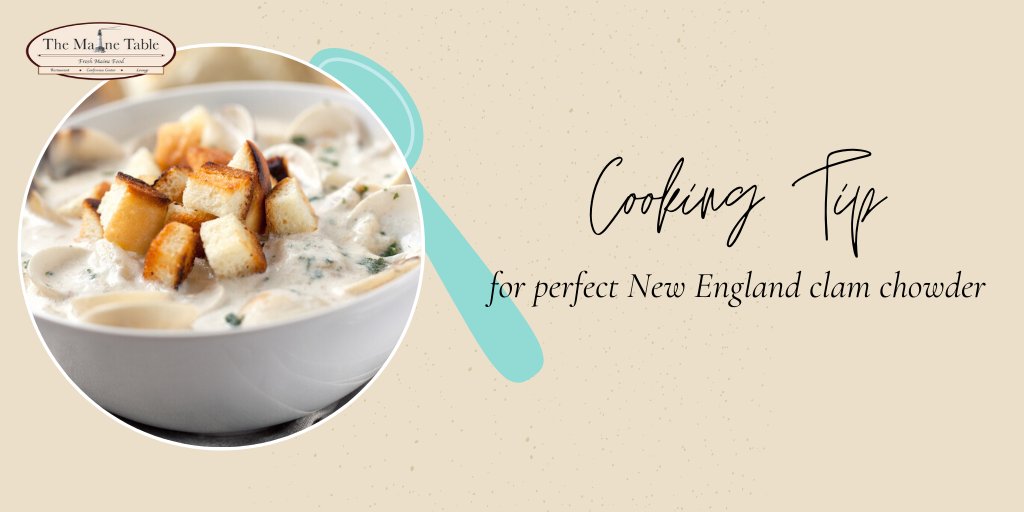MaineTable_'s tweet photo. We miss cooking for our customers so much that we couldn't help but share some Maine Table cooking tips! ♥️

We LOVE New England clam chowder. It's classic Americana and has been eaten since the 1700s.

We like this chowder recipe from Taste of Home: https://t.co/SFXOwnQOKT https://t.co/OM9bcXGPl4