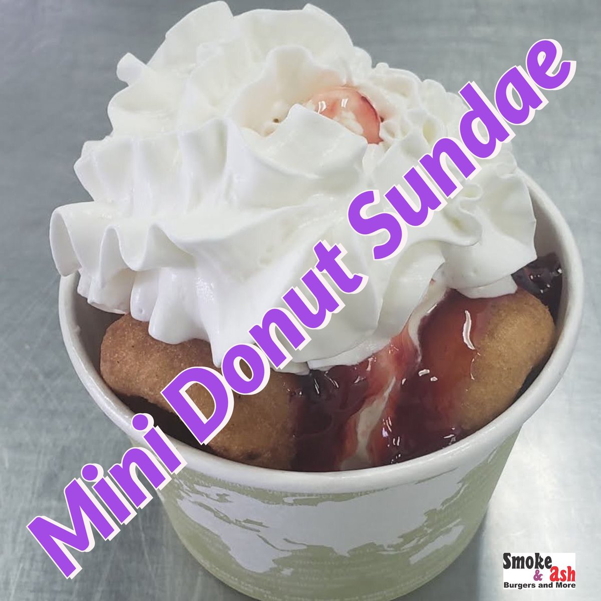 MINI DONUTS NOW AVAILABLE! 

Mini Donut Sundae:
4 mini donuts
4 oz ice cream sundae
Sundae Sauce
Whipped Cream 

$6!!   

Come and get one this weekend!  

We are open until 6pm tonight and again on Saturday from 11am to 6pm.  Closed Sunday. #yeg #yegfood
