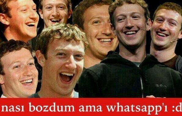 #WhatsApp
#yazıyor 
Mark Zuckerberg serçe parmağın kapıya çarpsın emi 😁